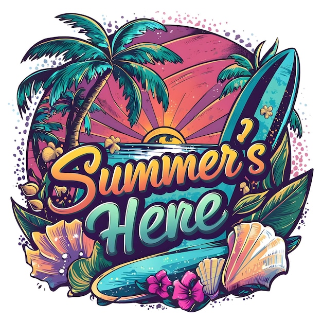 summerthemed tshirt design