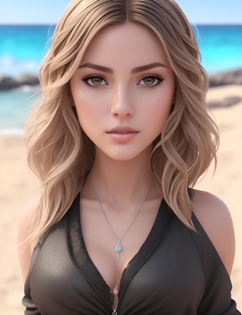 Photo summertime and fashionable beach concept