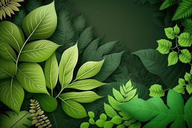 The summertime gardens green leaf nature As a spring background cover page or greenery wallpaper natural green leaves plants are used