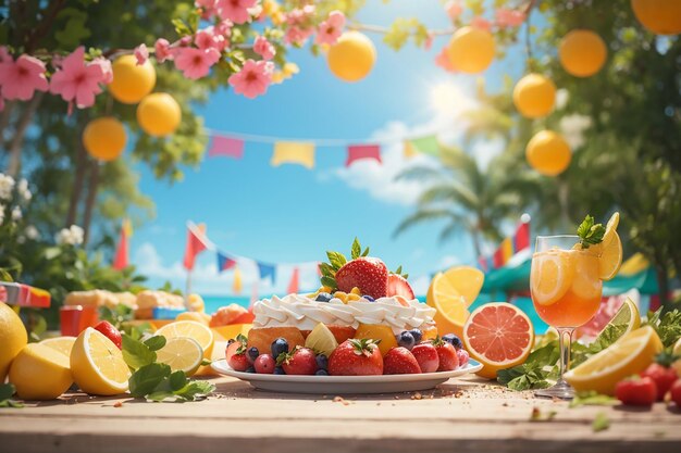 Photo summertime party background