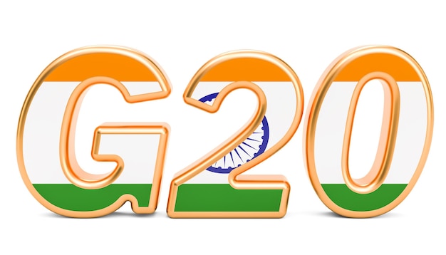 Photo summit g20 concept indian g20 meeting 3d rendering