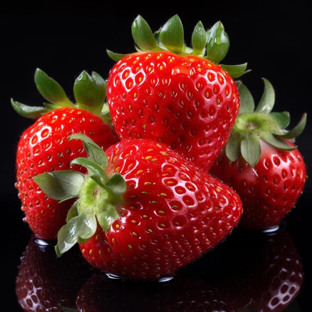 Photo sumptuous strawberry delights captivating images of fresh berries on white backgrounds