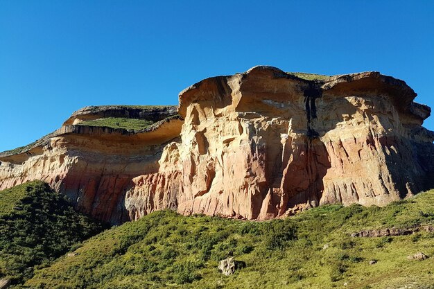 Sun bathed cliff face at Golden Gate Highlands Park South Africa