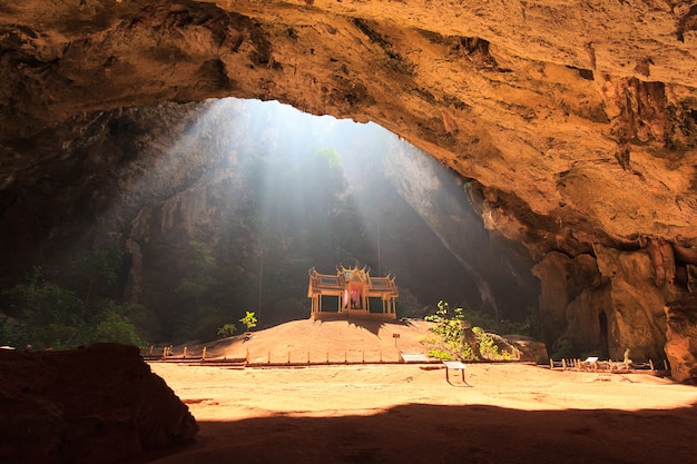 Sun beam in cave