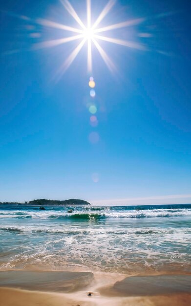 Photo sun beats down on australian beach