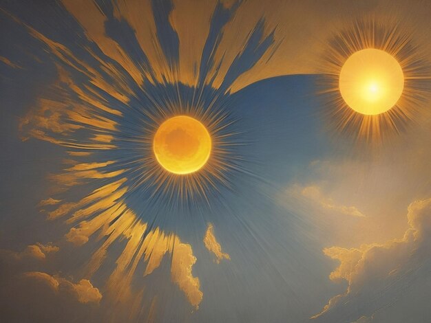 Фото Солнце красивый крупный план изображение ai сгенерировано