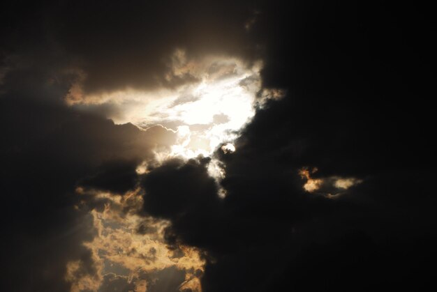 Sun behind clouds