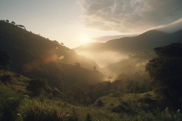 Sun dipping in Colombia brings nature's beauty alive