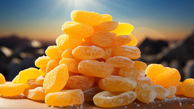 Sun dried apricot 3d image