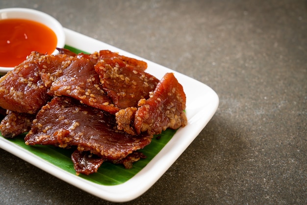 sun dried pork with sauce