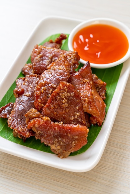 sun dried pork with sauce