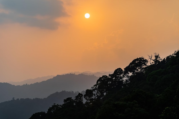 夕方の太陽