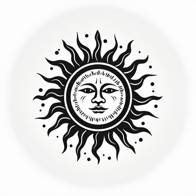 Sun face for art logos vector logo