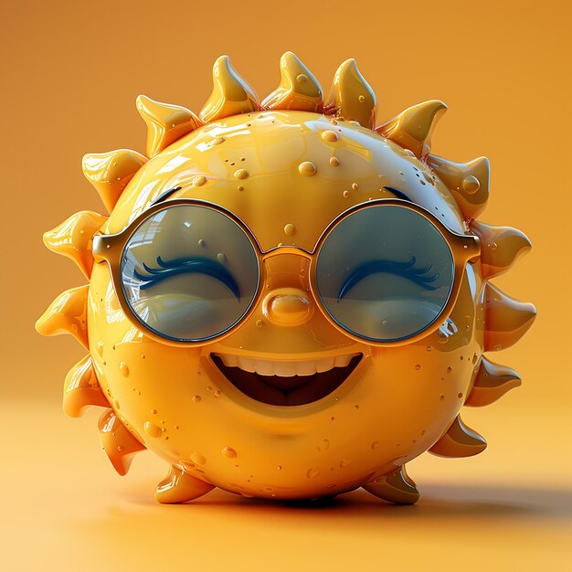 太陽の眼鏡と太陽の顔