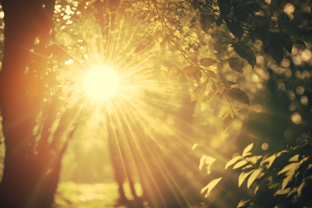 写真 夏の屋外の太陽フレア