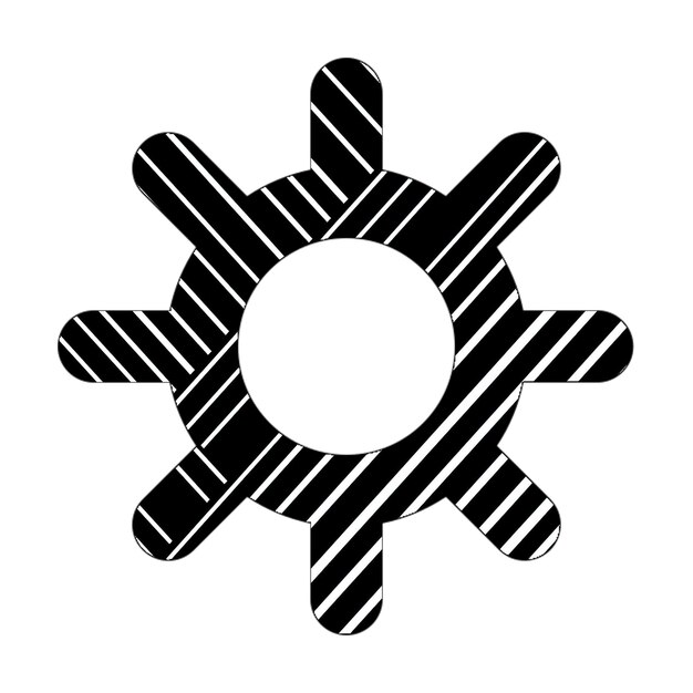 sun icon black white diagonal lines