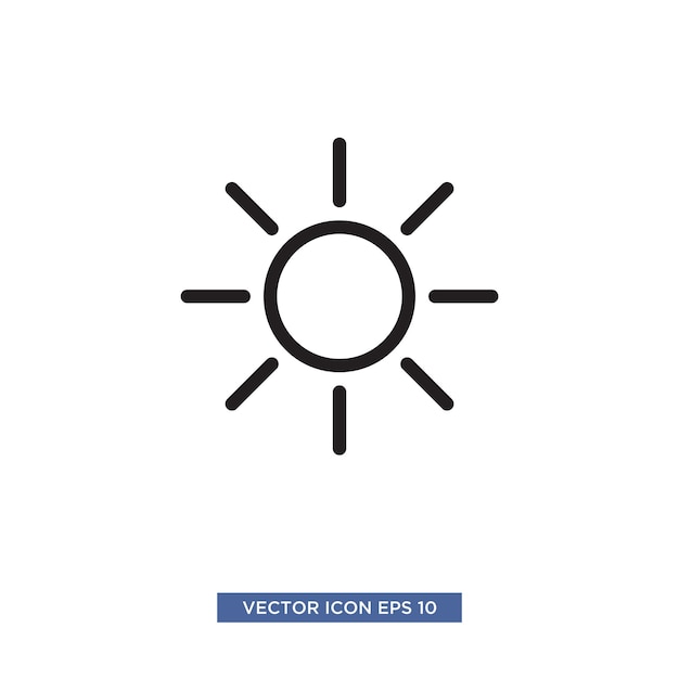 Sun icon vector illustration template