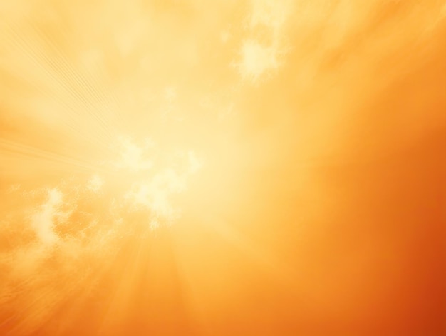 The sun is shining over an orange background