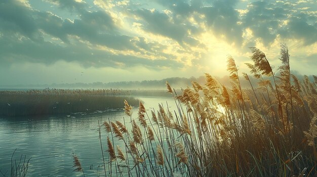 Photo the sun is shining on the water