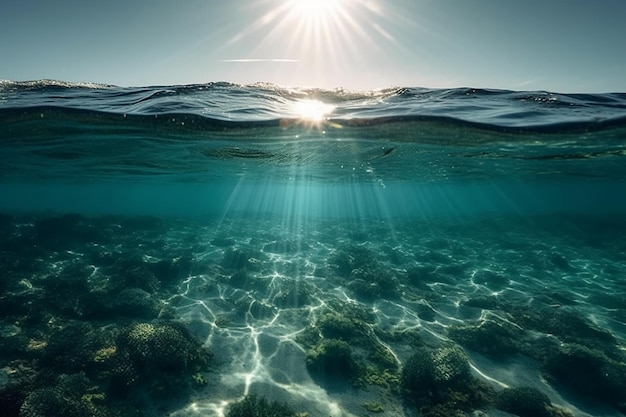 Солнце светит на воду