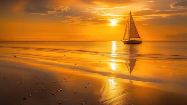 The sun kisses the ocean goodbye casting a golden blanket over the beach