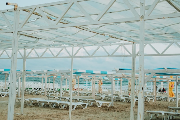 sun loungers on the beach