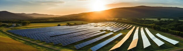 Sun panels in the field