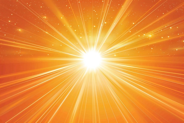 sun rays on orange background sun light banner with copy space area for text or design