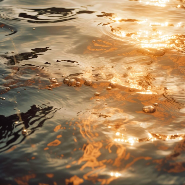 Sun rays on the water surface