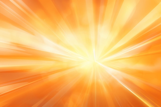 Photo sun rays with sunburst on orange background