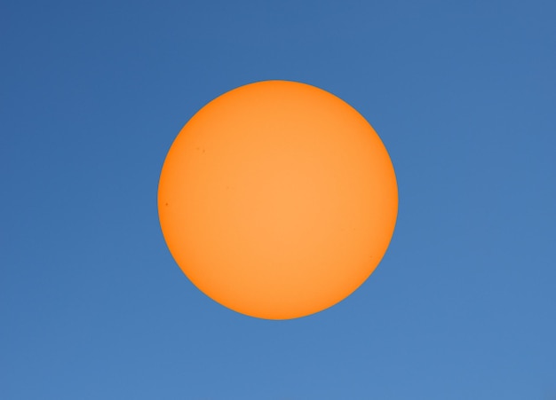 Sun seen with telescope