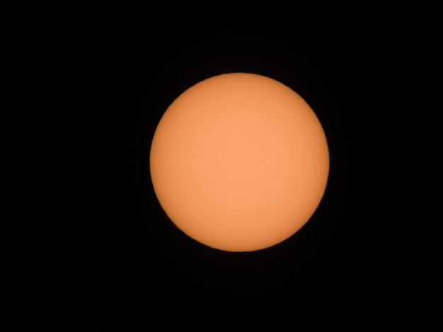 Sun seen with telescope