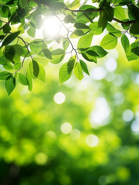 the sun shines through the leaves of a tree