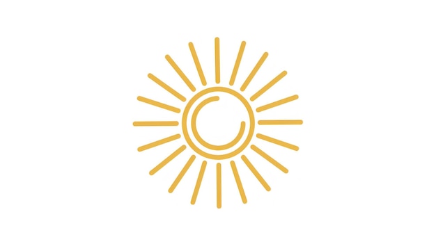 sun symbol with the sun on the top