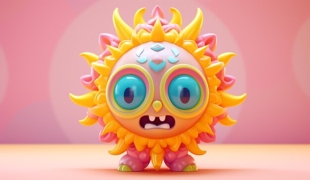 Photo sun toy in soft colors plasticized material educational for children to play ai generated