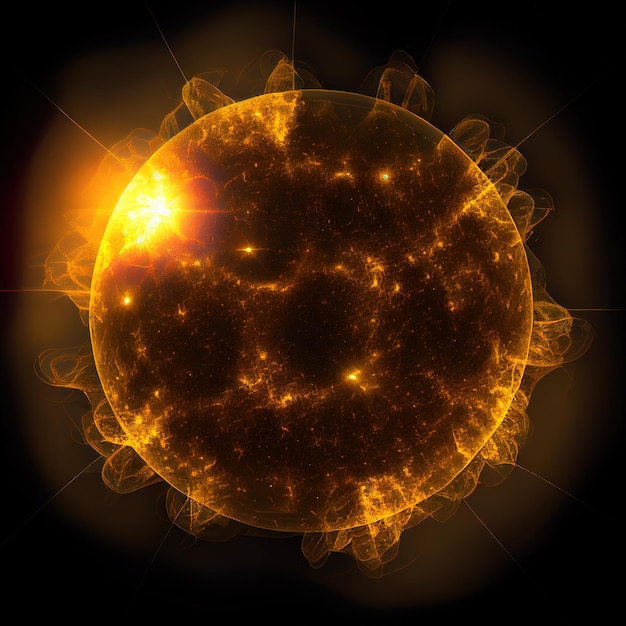 Photo sun in universe generative ai