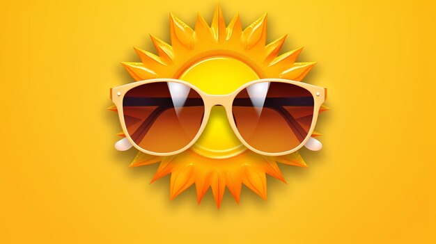 Sun with sunglasses