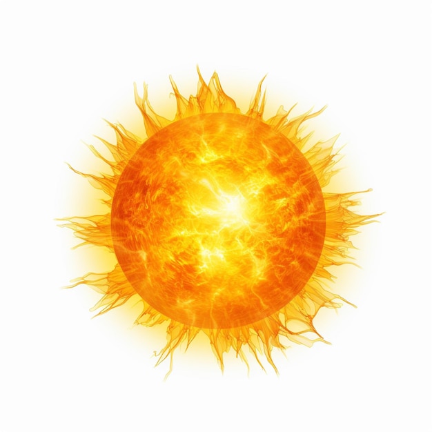 sun with white background high quality ultra hd