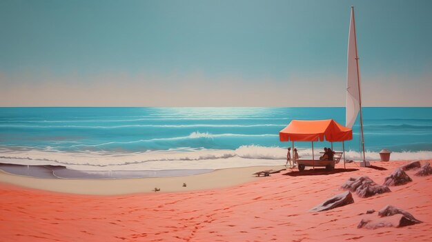 Sunbathing on a lounge chair in Cancun Generative ai