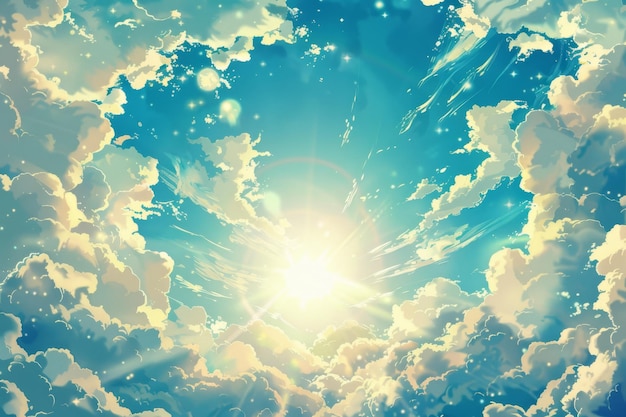 毛深い 雲 を 透け て 輝く 太陽 の 光