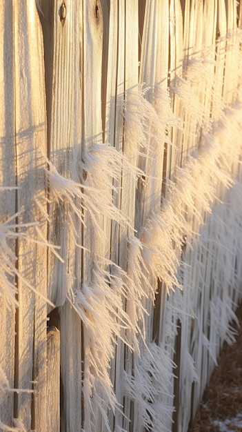 Photo sunbleached splintering wooden fence