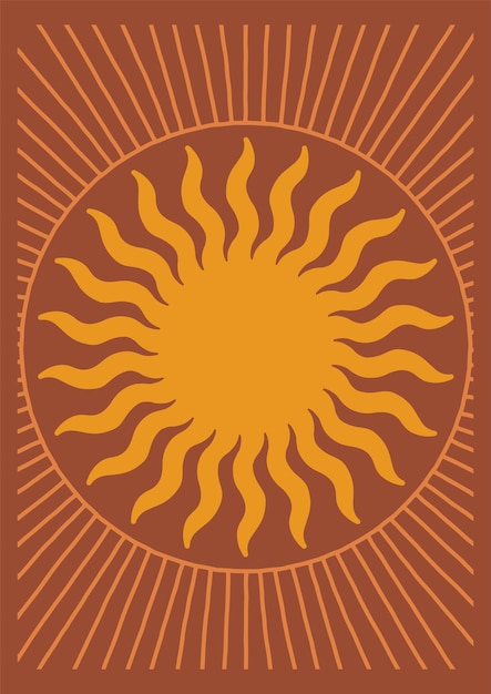 Sunburst design over orange background vector illustrationampxA