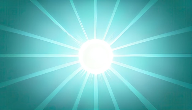 Солнечные лучи показаны в центре генеративного ИИ на синем фоне.