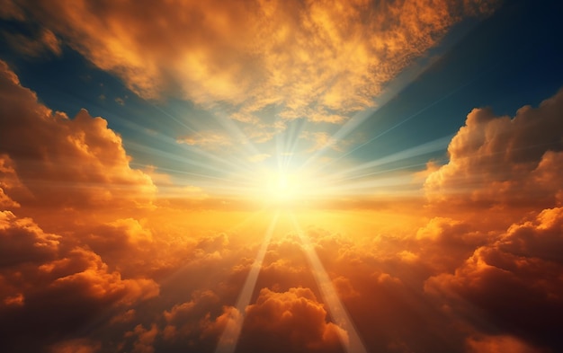 Photo sunburst sky serenity vibrant background