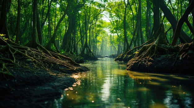 Sundarbans Symphony Mangrove Forest Biodiversity