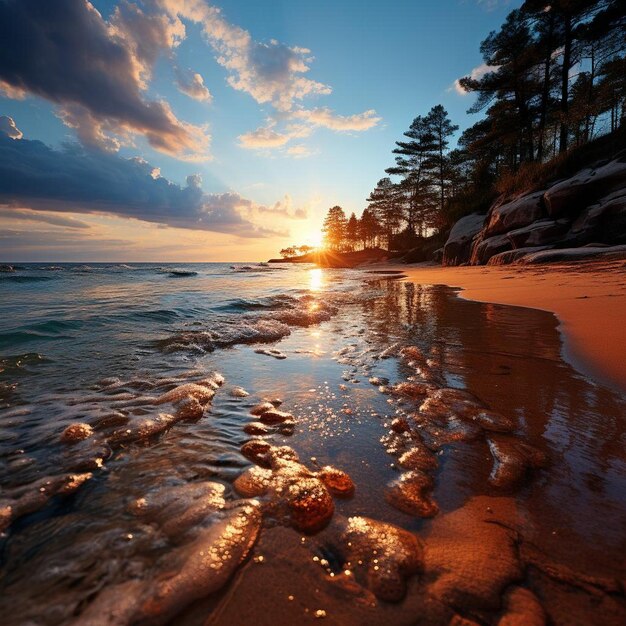 Sundown Serenade Beach Landscape Photo