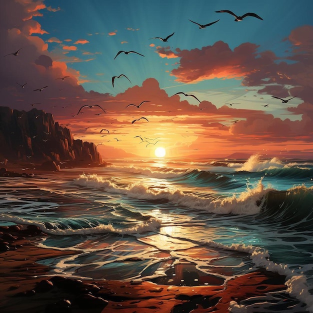 Sundown Splendor Showcase Sunset in the Beach