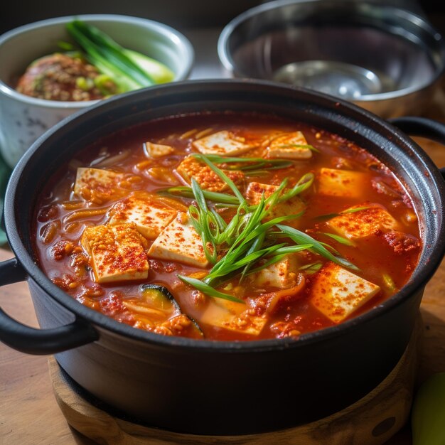 Photo sundubujjigae spicy korean tofu stew