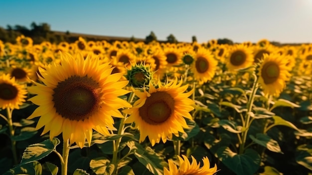 Sunflower in Blue Sky