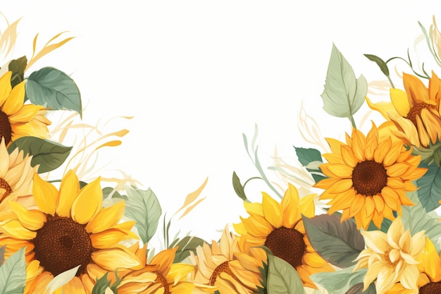 Sunflower border art